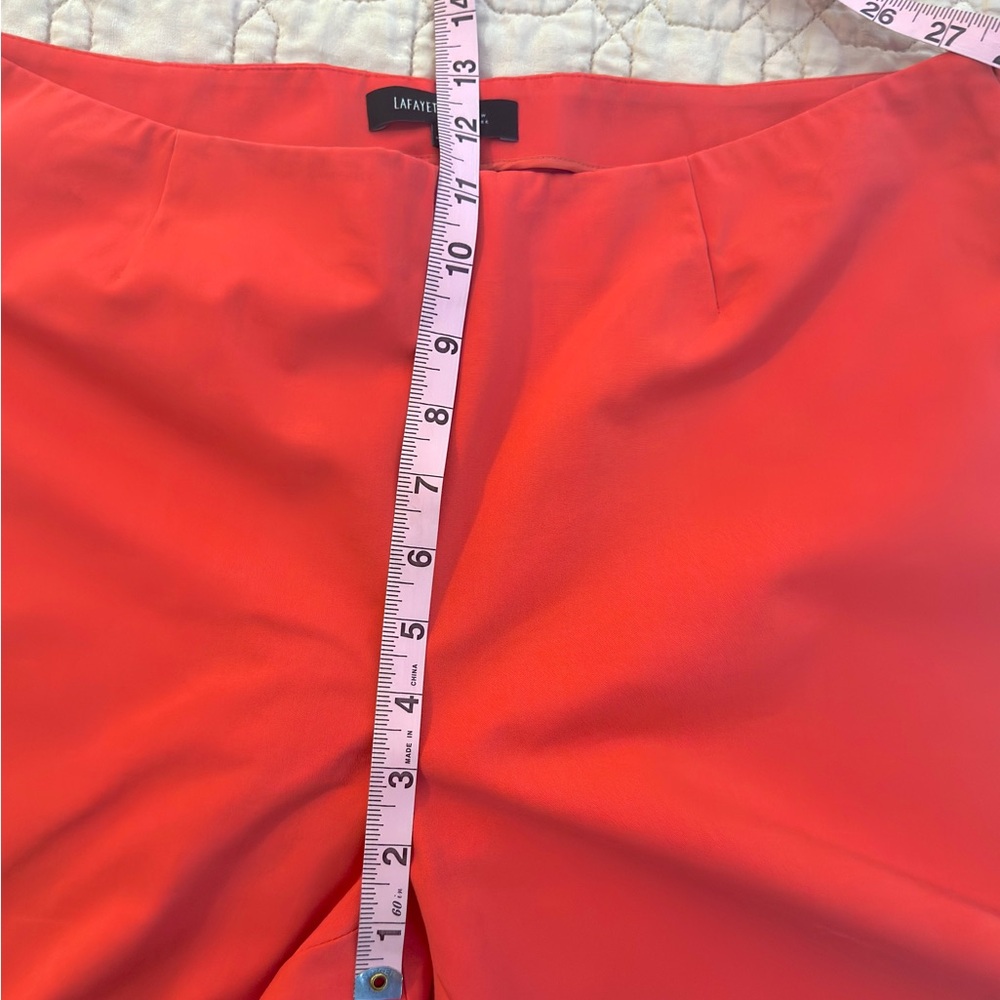 Lafayette 148 New York Cropped Vibrant Red Bleecker Pants